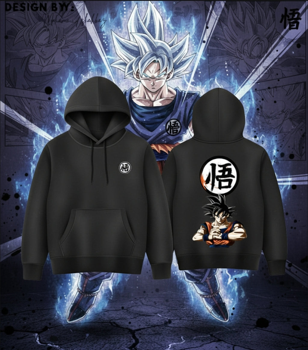 Dragon Ball Z Goku Power Up Hoodie (White/Black)